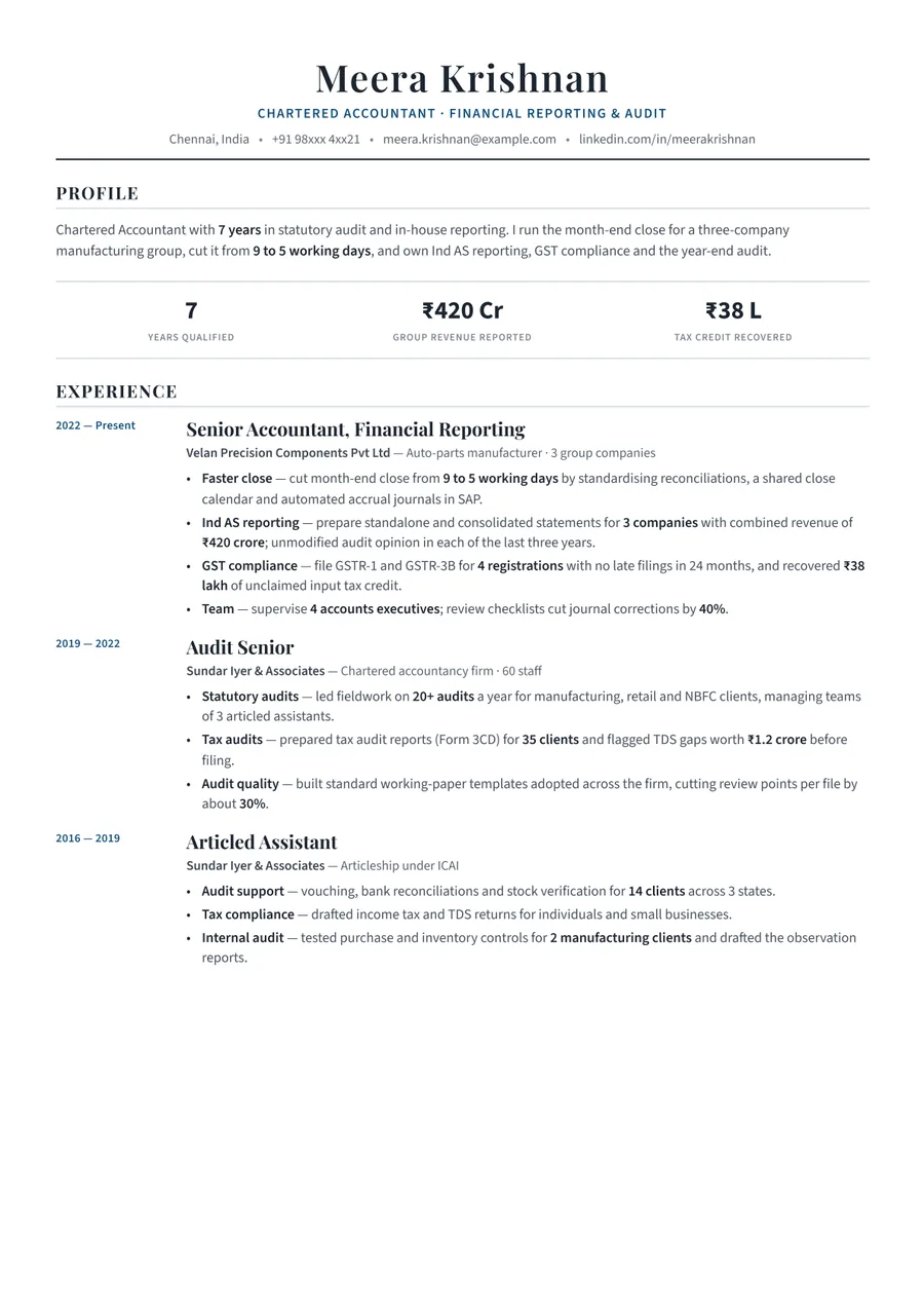 Free Accountant Resume Template & Examples preview