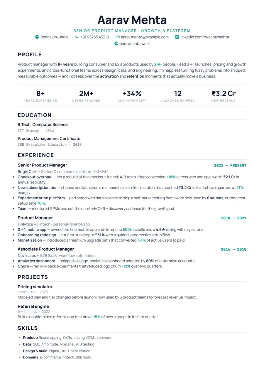 Slate tech Academic resume template — Cool & professional