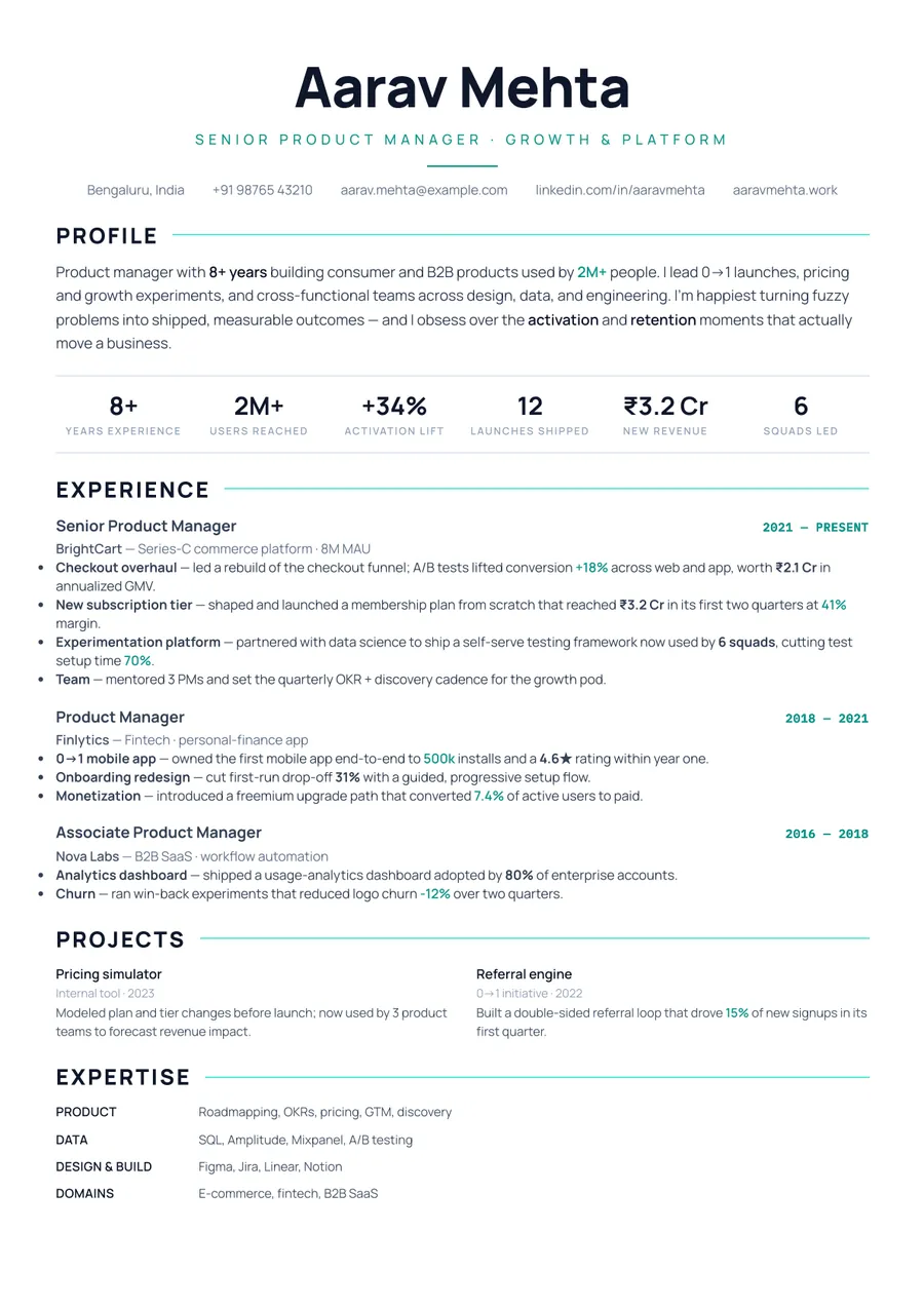 Slate tech Developer stack resume template — Cool & professional