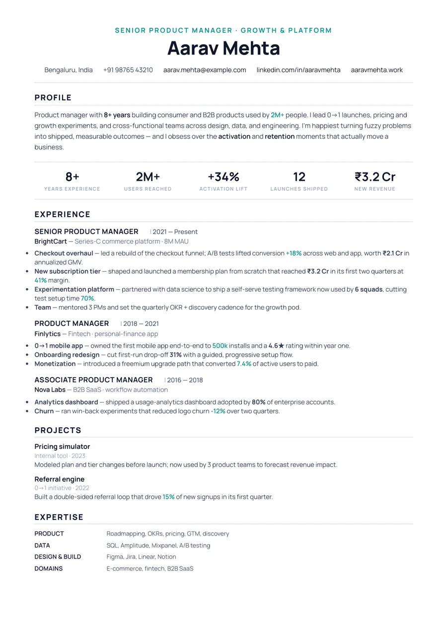 Slate tech Formal resume template — Cool & professional