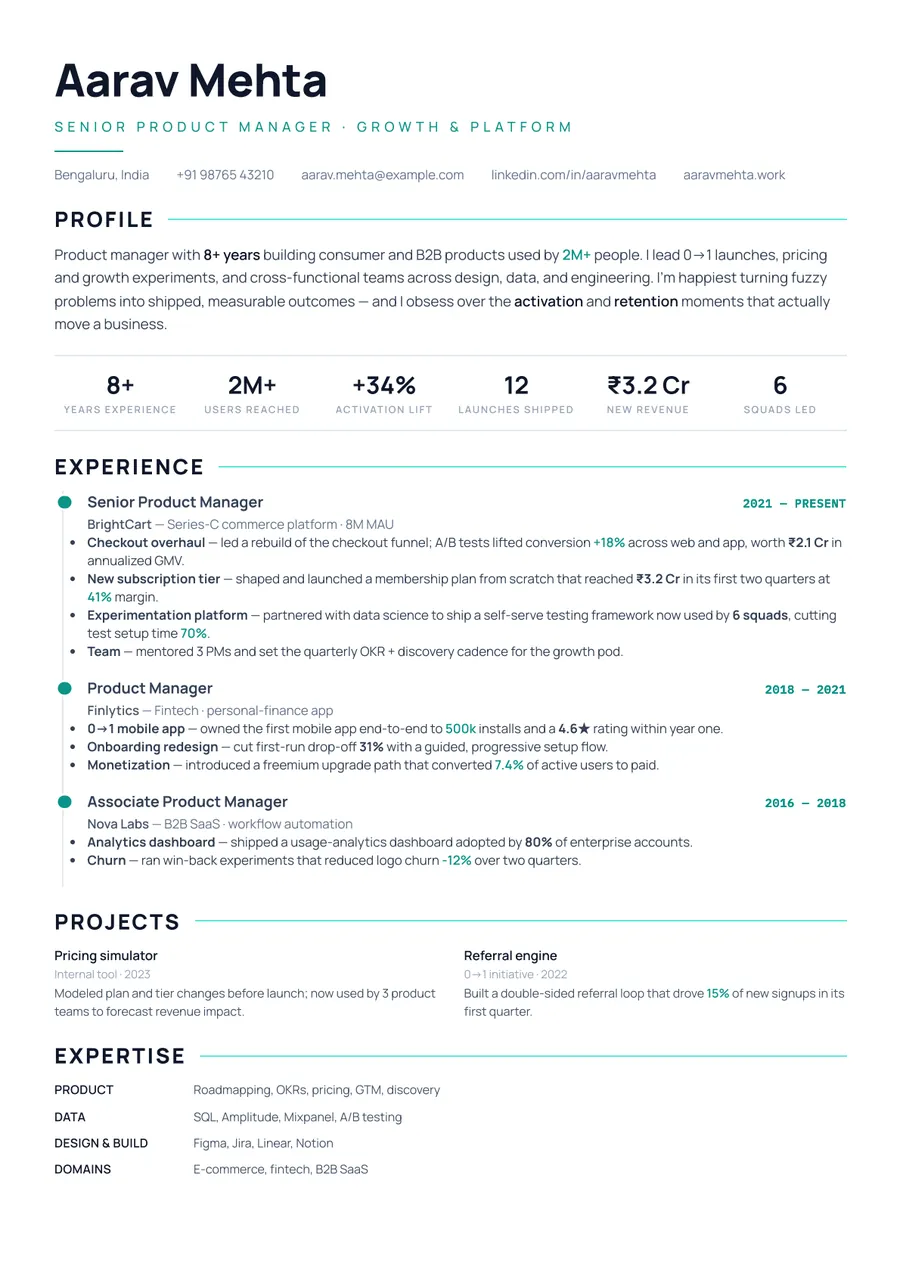 Slate tech Timeline resume template — Cool & professional