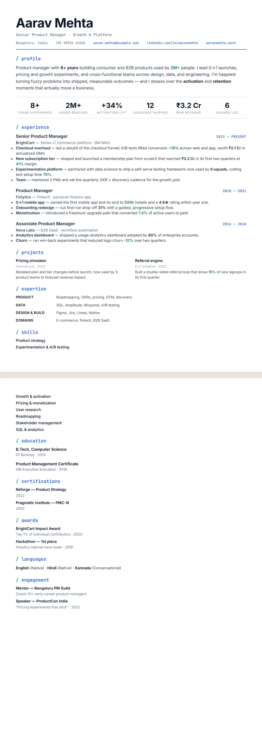 Terminal Developer Resume Template preview