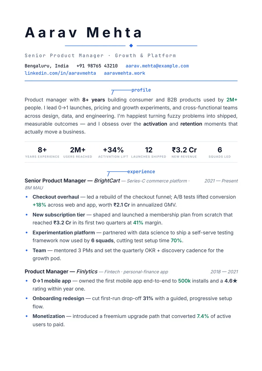 Terminal developer Letterpress resume template — Technical & modern